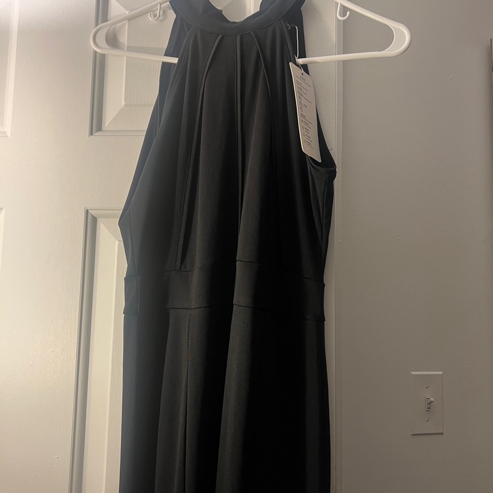 Elegant Black Halter Dress
